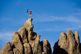 Climber on the summit.